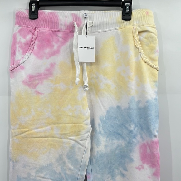 🆕Generation Love Kate Ruffle Pocket Tie Dye Sweatpants Joggers Loungers - Picture 3 of 11